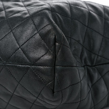 Saint Laurent Lambskin Quilted Maxi Icare Shopping Tote Black 9 of 17