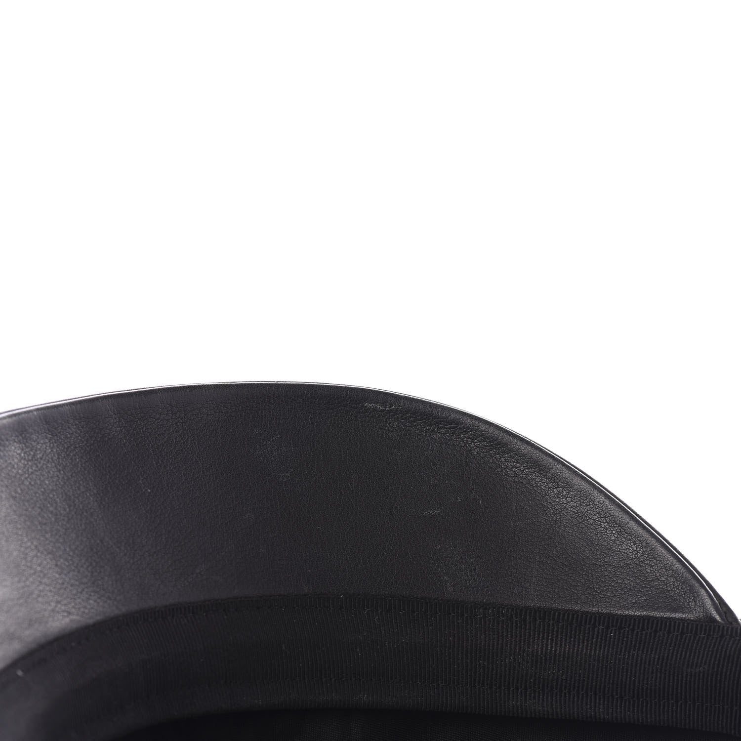 Hermes Wool Calfskin Hat Cap 57 Black 5 of 5