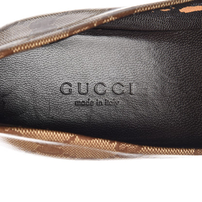 Gucci Crystal Monogram Bow Pumps 35 Beige Ebony Testa di Moro 7 of 12