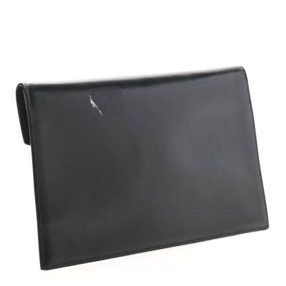 Saint Laurent Smooth Shiny Calfskin Monogram Uptown Pouch Black 3 of 8