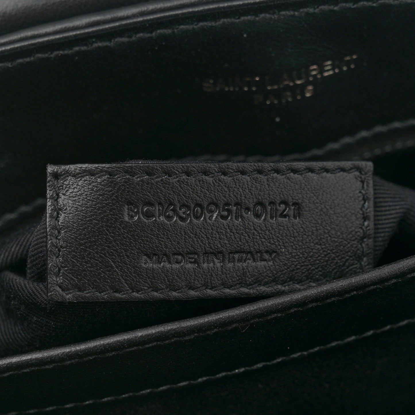 Calfskin Y Quilted Monogram Monochrome Toy Loulou Crossbody Bag Black
