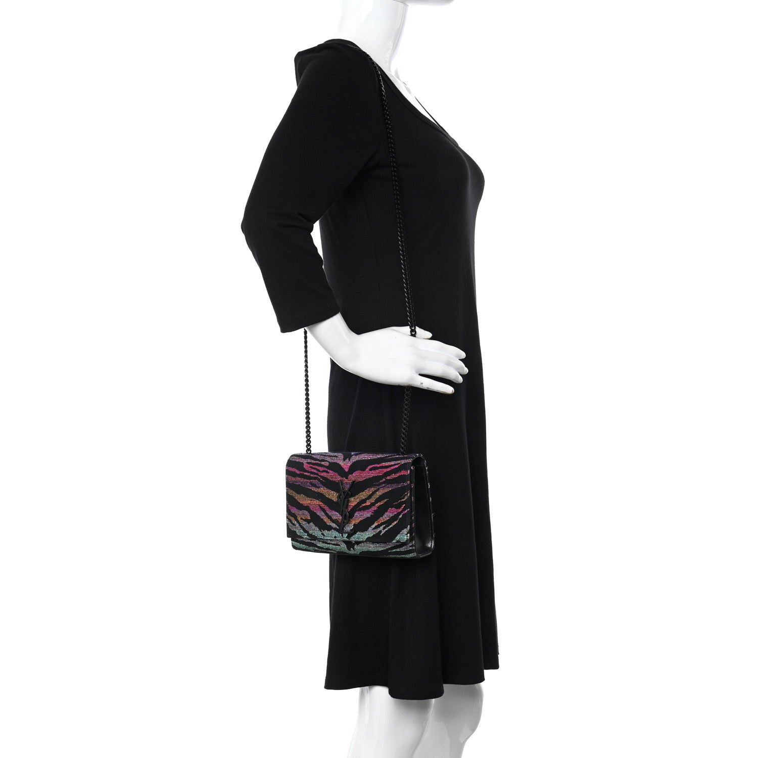 Saint Laurent Small Monogram Kate Satchel Black Multicolor 2 of 10