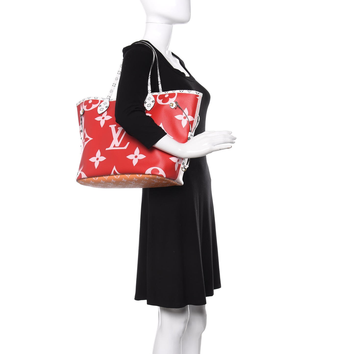 Monogram Giant Neverfull MM Rouge