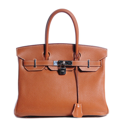Hermes Taurillon Clemence Birkin 30 Gold 1 of 30