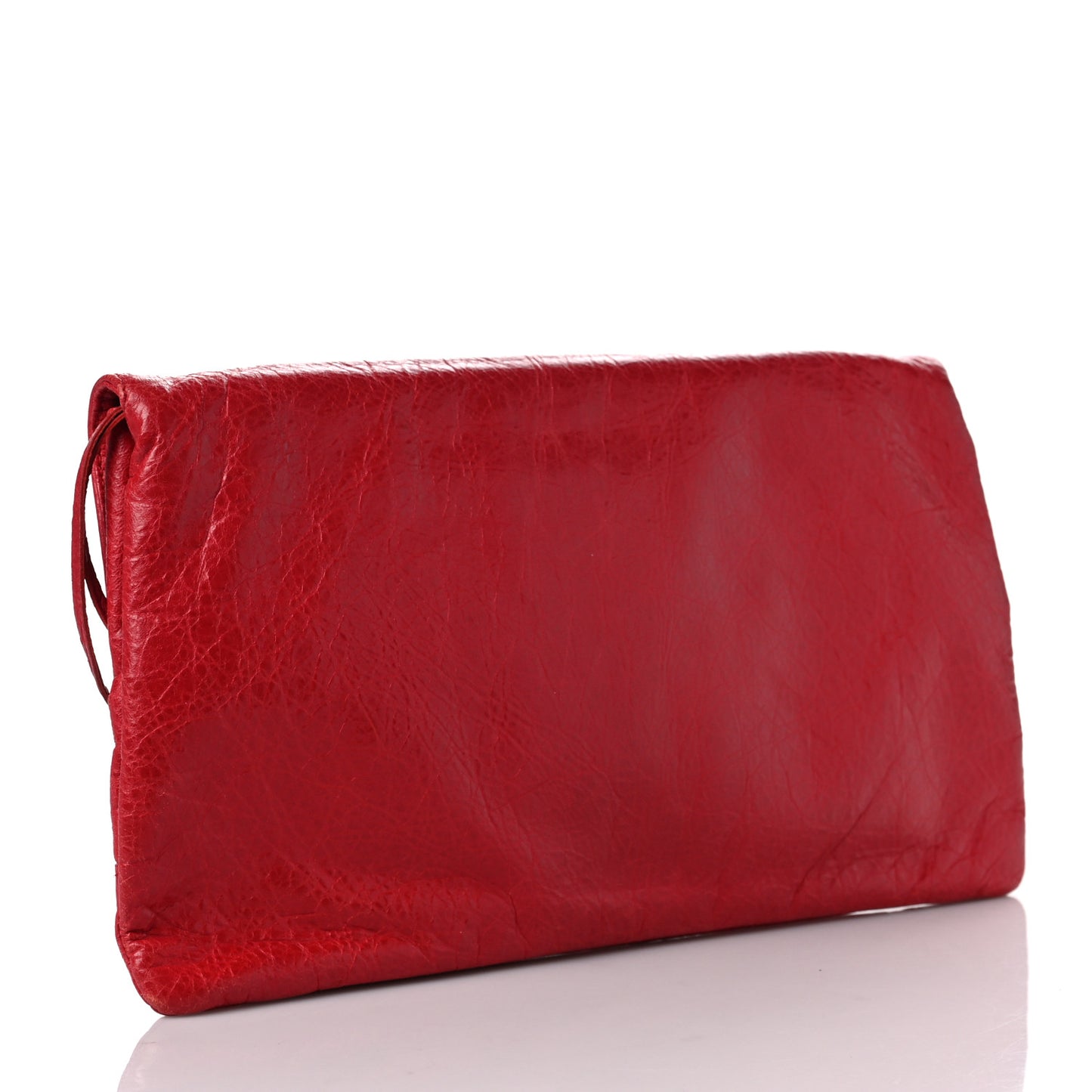 Agneau Classic Hardware Envelope Clutch Rouge Cardinal