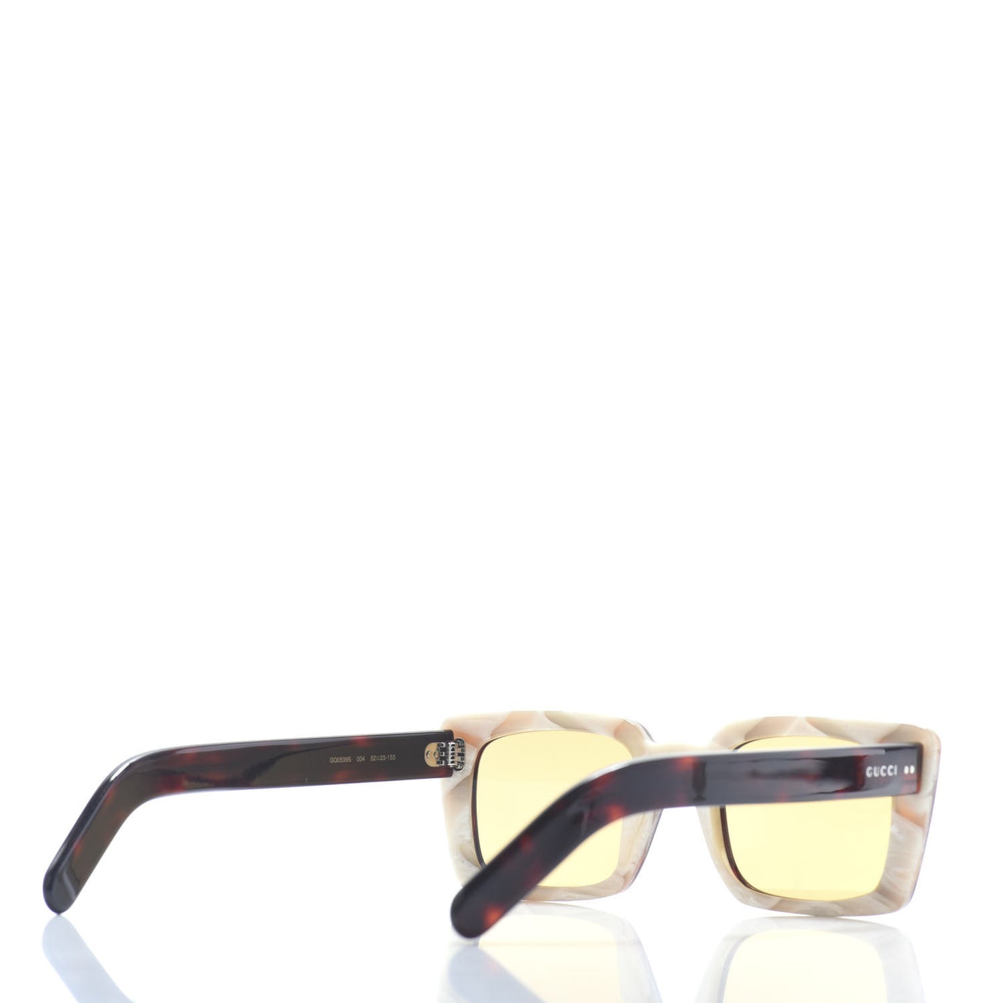Acetate Rectangular Frame Sunglasses GG0539S Havana