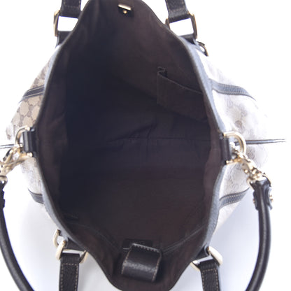 Gucci Crystal Monogram Medium Abbey Convertible Tote Dark Brown 5 of 15
