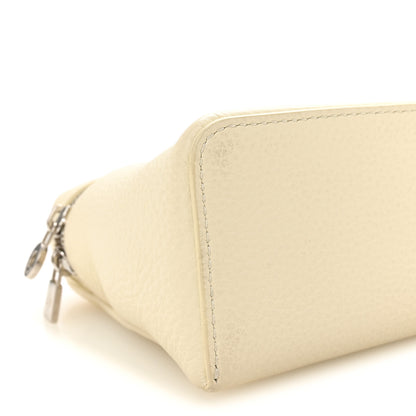Loro Piana Grained Calfskin L19 Extra Pocket Pouch Whisper White 8 of 9