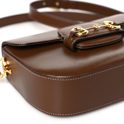 Gucci Azalea Calfskin Web Mini Horsebit 1955 Shoulder Bag Brown Sugar 8 of 10