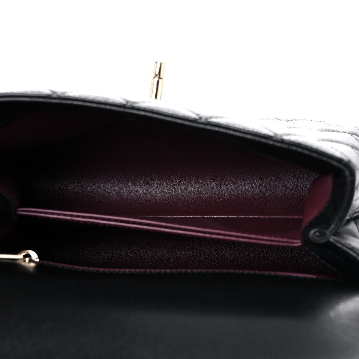 Caviar Quilted Mini Coco Handle Flap Black