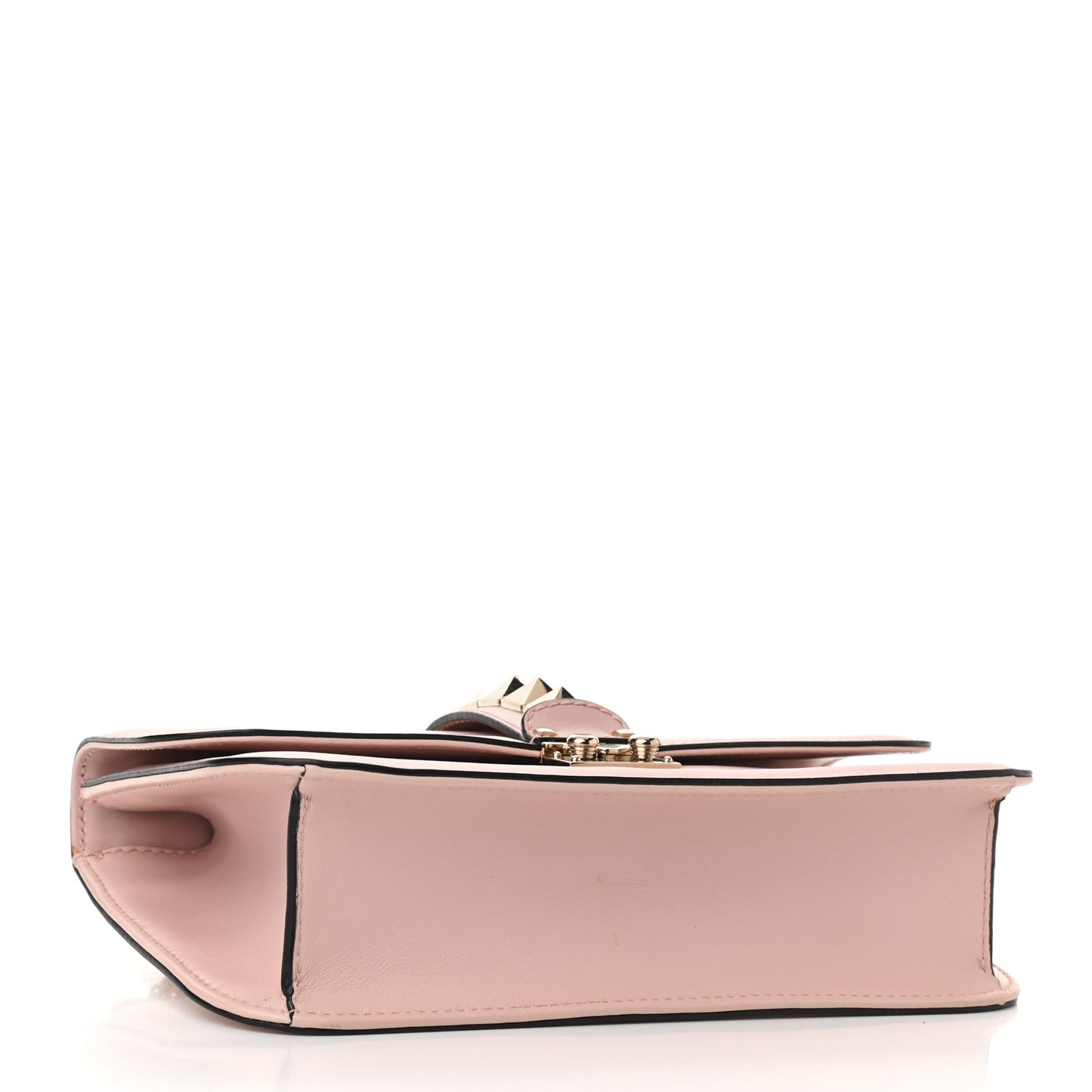 Vitello Medium Glam Lock Rockstud Flap Water Rose
