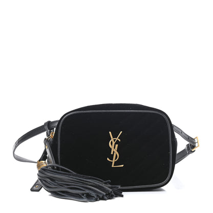 Saint Laurent Velour Matelasse Monogram Lou Belt Bag Black 1 of 11