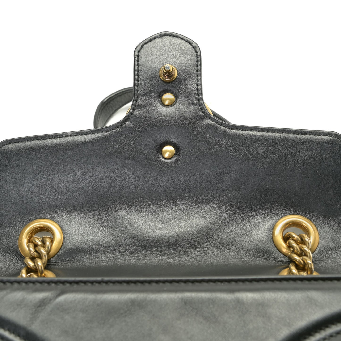 Calfskin Matelasse Mini GG Marmont Shoulder Bag Black