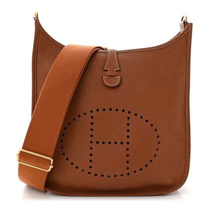 Hermes Taurillon Clemence Evelyne III PM Gold 1 of 10
