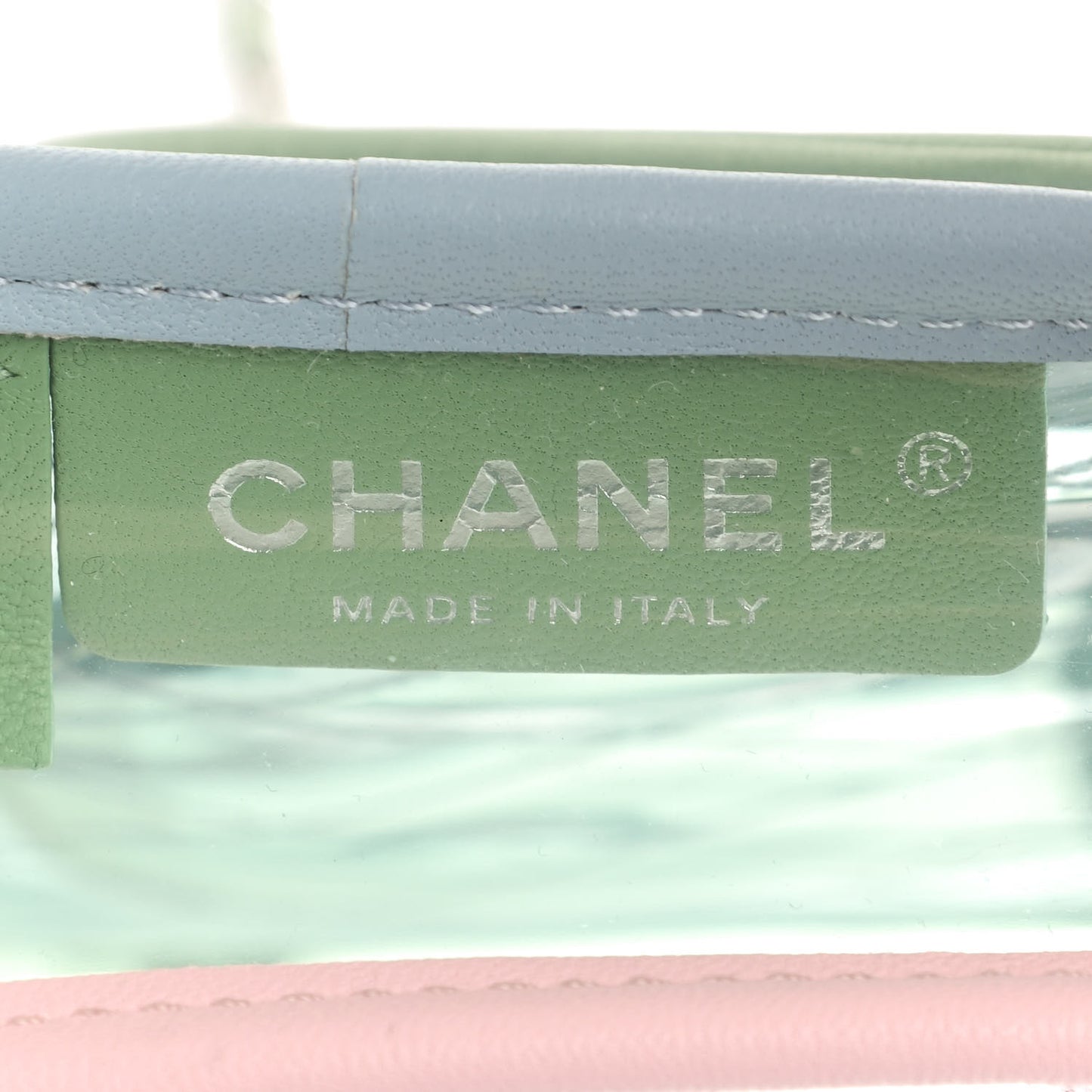 Lambskin PVC Quilted Mini Coco Splash Flap Blue Green