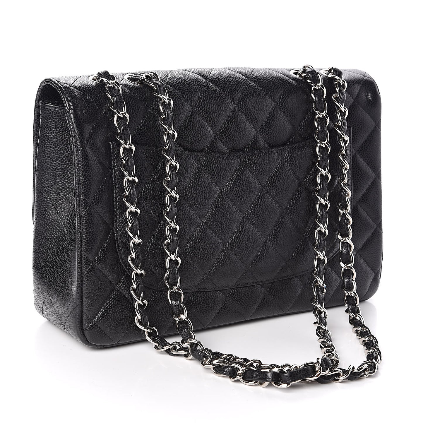 Caviar Quilted Jumbo Single Flap Black