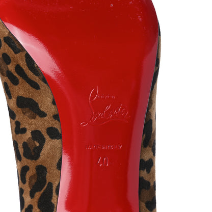 Christian Louboutin Veau Velours Leopard Clare 80 Pumps 40 Caramel 6 of 7