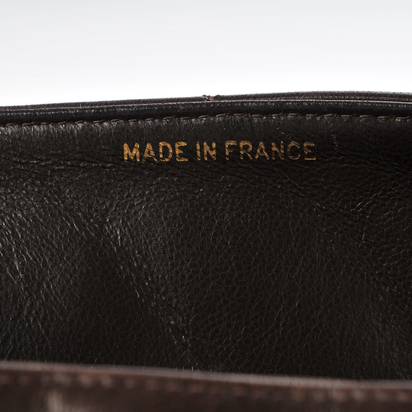 Lambskin Quilted Small Single Flap Brown