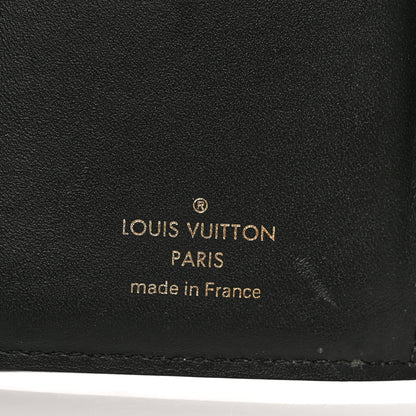 Louis Vuitton Monogram Flower Lock Compact Wallet Black 6 of 8