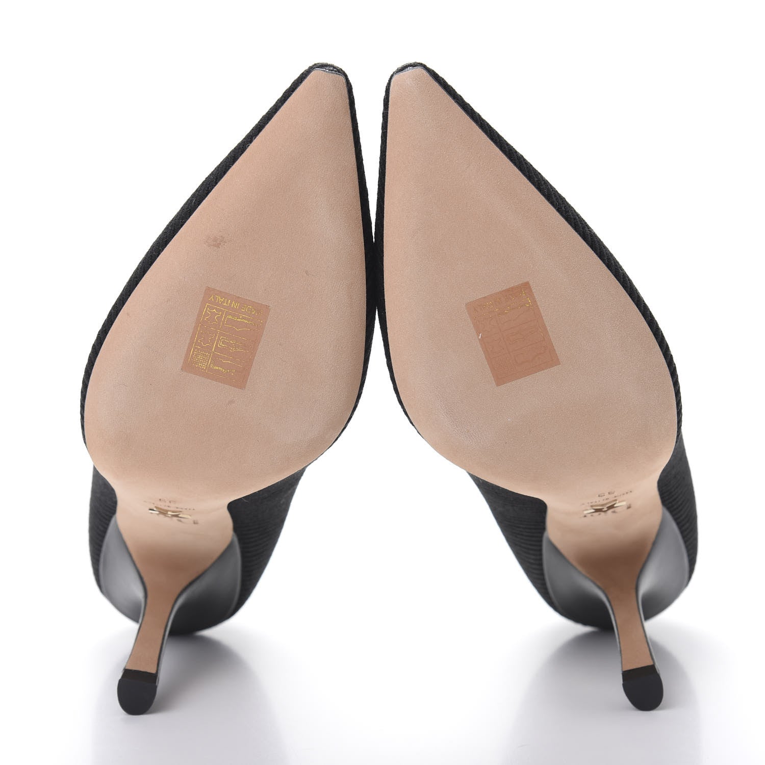 Christian Dior Technical Canvas Ribbon Embroidered J'Adior 100mm Pumps 39 Black 5 of 10