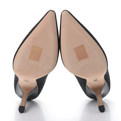 Christian Dior Technical Canvas Ribbon Embroidered J'Adior 100mm Pumps 39 Black 5 of 10