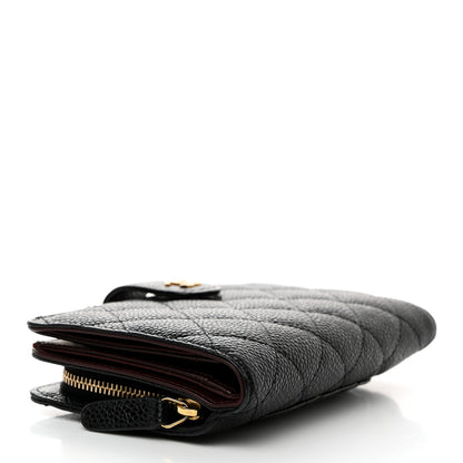 Chanel Caviar Quilted CC French Wallet Black 4 of 9