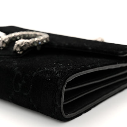 Gucci Velvet GG Monogram Mini Dionysus Chain Wallet Black 10 of 11