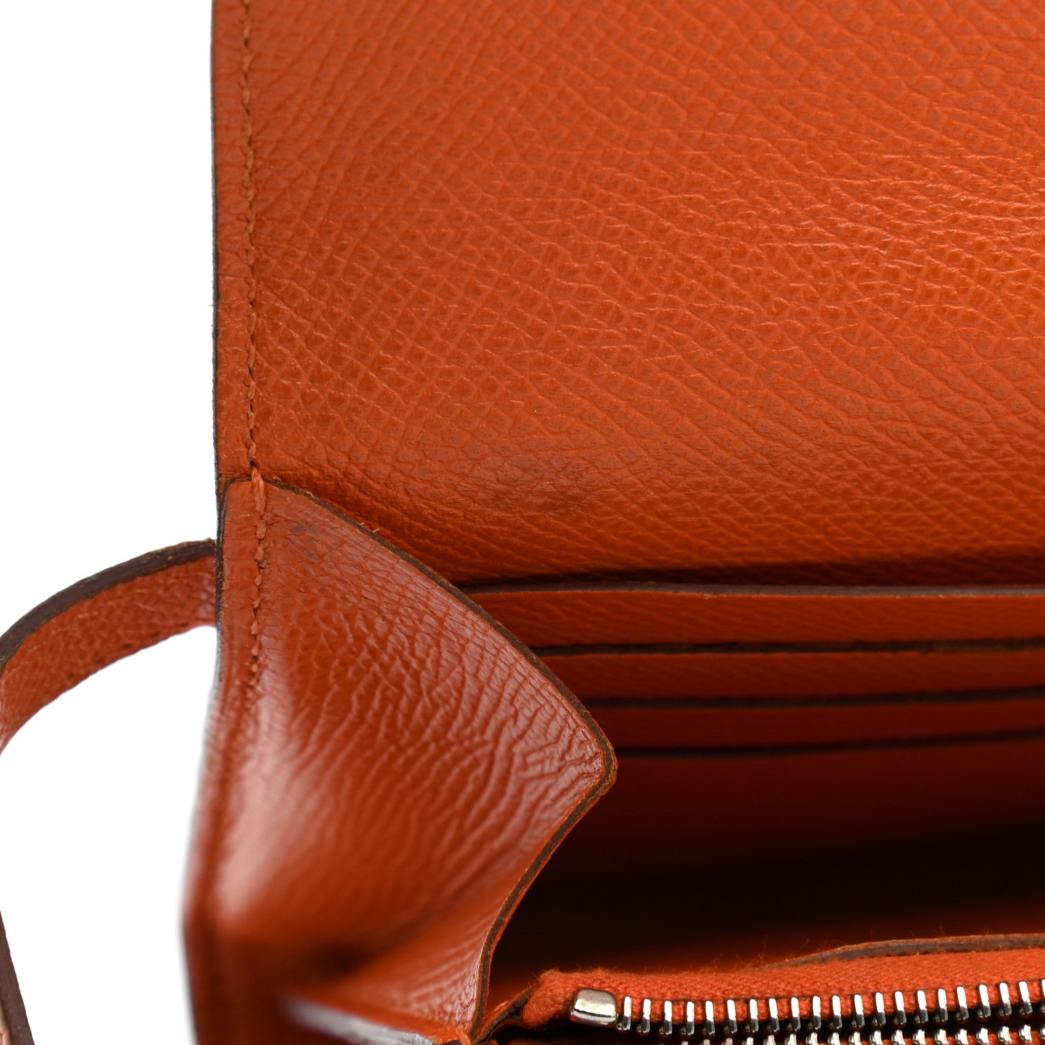 Hermes Epsom Kelly Longue Wallet Orange 10 of 17