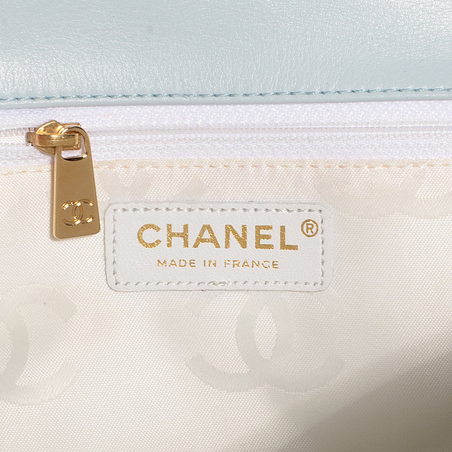 Chanel Leather Quilted Medium Wild Stitch Flap Light Blue 6 of 8