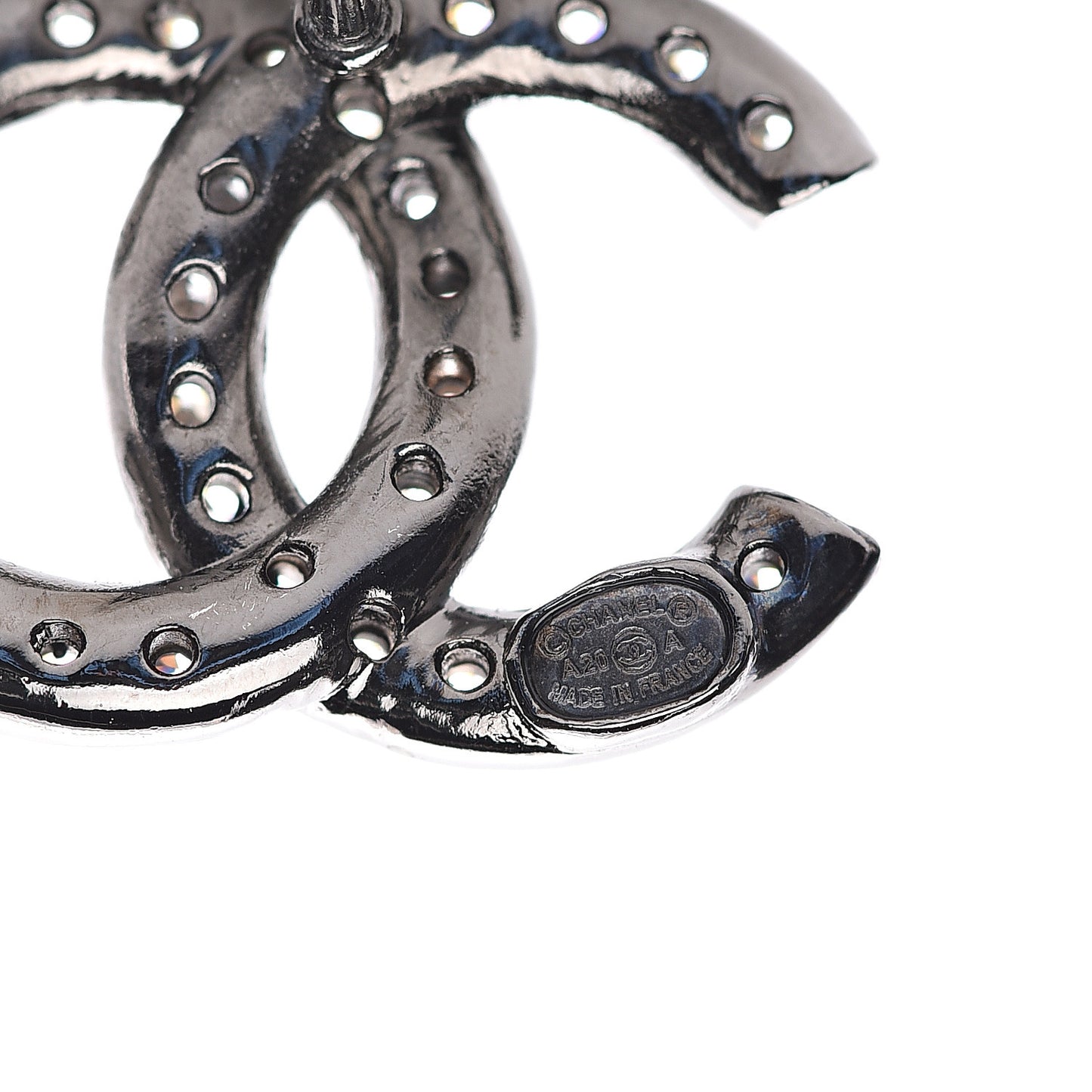 Crystal CC Earrings Silver
