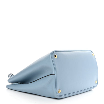 Prada Saffiano Cuir Medium Double Bag Astrale Blue 4 of 9