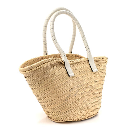 Chloe Raffia Grain Calfskin Medium Marcie Basket White 3 of 9