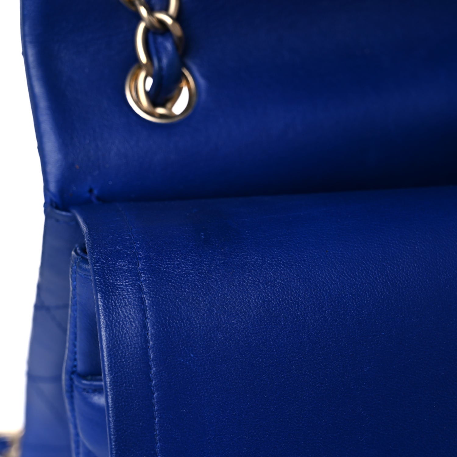 Chanel Lambskin Quilted Jumbo Double Flap Blue 18 of 22