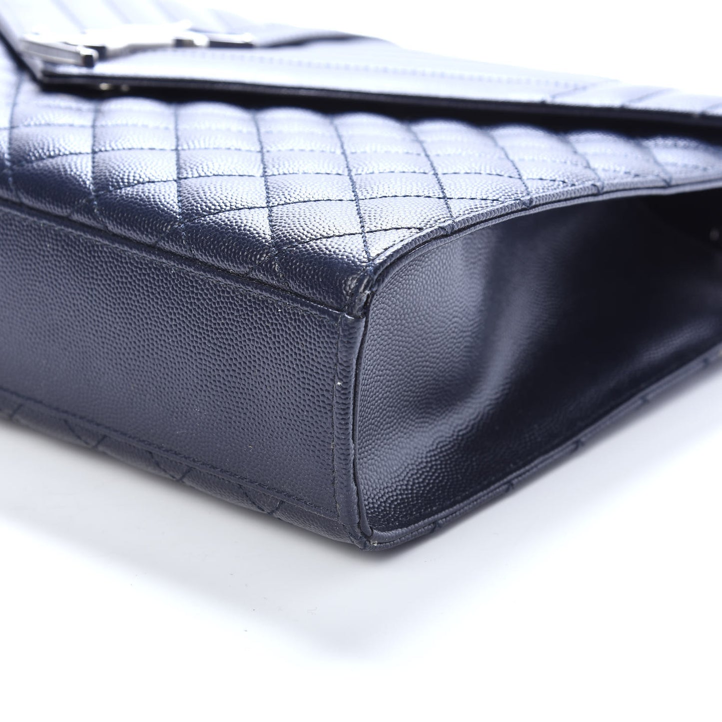 Grain De Poudre Large Tri-Quilt Monogram Satchel Deep Marine