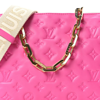 Louis Vuitton Lambskin Embossed Monogram Coussin PM Rose Miami 7 of 9