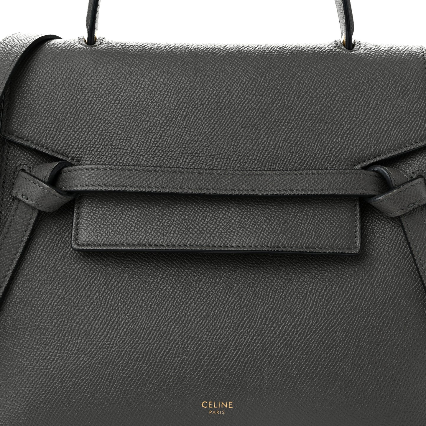 Grained Calfskin Micro Belt Bag Grey