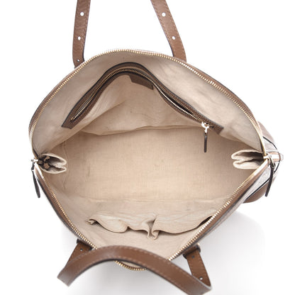 Gucci GG Supreme Monogram Margaux Calfskin Large Nice Top Handle Dome Bag Beige Ebony Acero 5 of 12