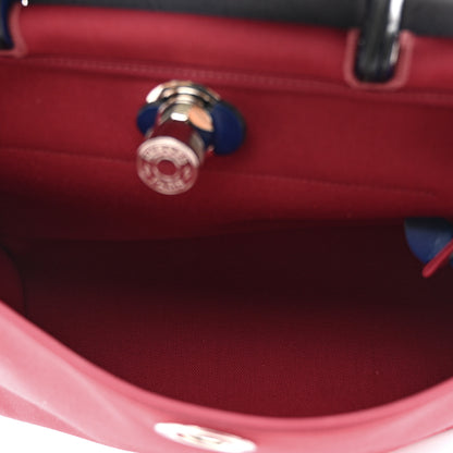 Hermes Military Toile Vache Hunter Herbag Zip 31 PM Rouge Grenat Bleu Saphir 6 of 14