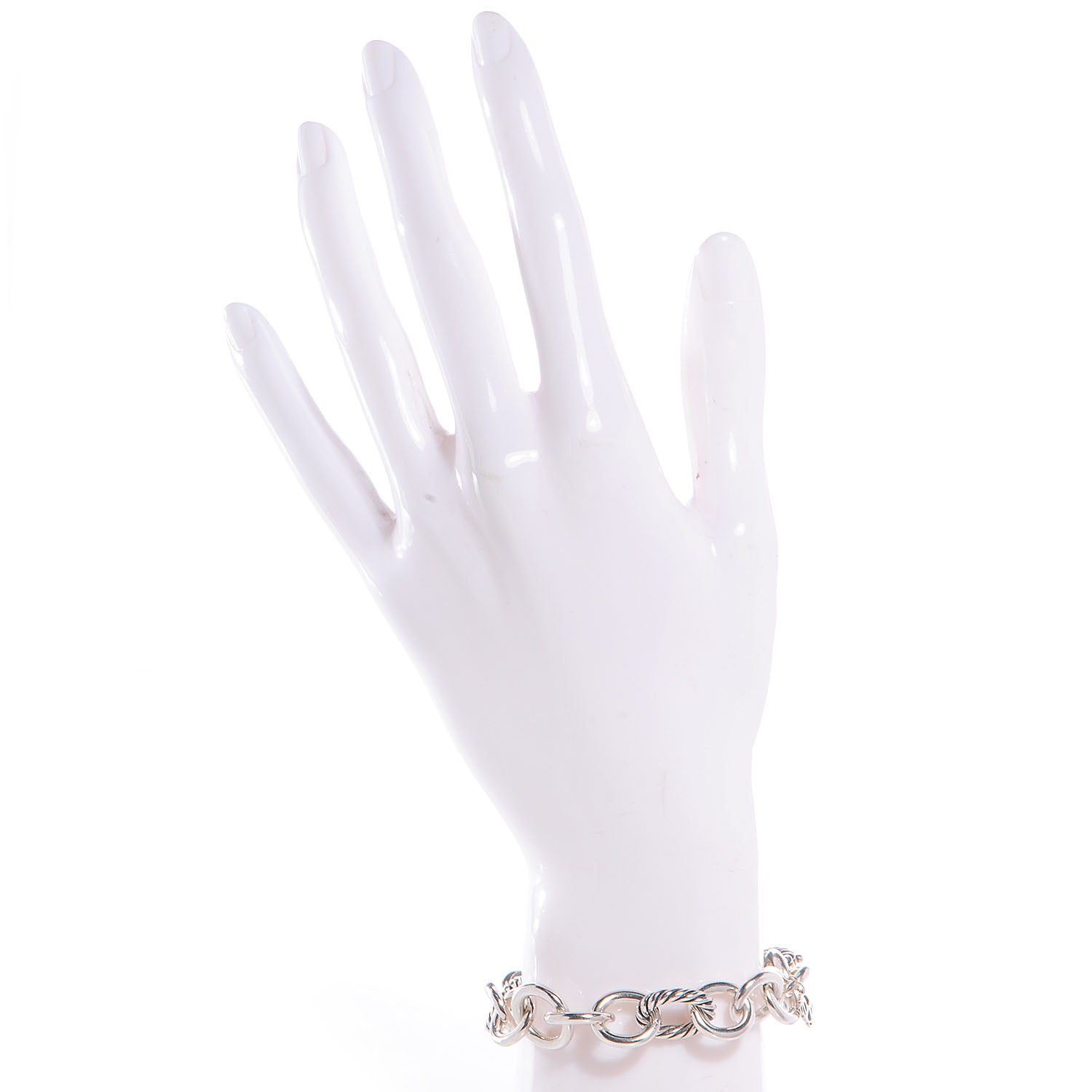 David Yurman Sterling Silver 12mm Large Oval Link Bracelet 2 of 5