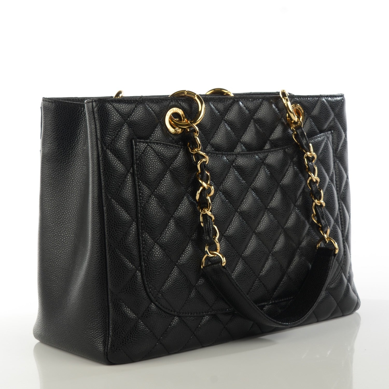 Chanel Caviar Quilted Grand Shopping Tote GST Black 3 of 7