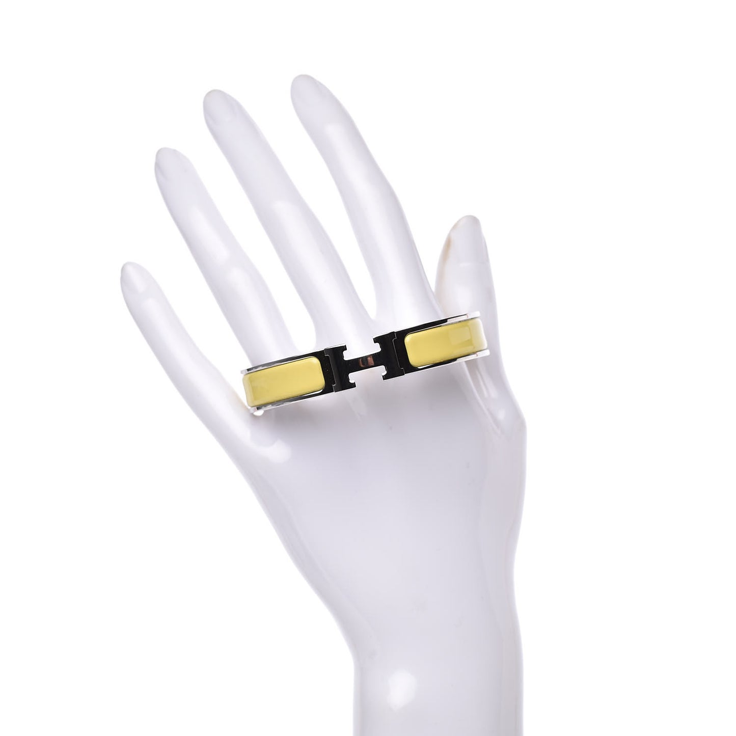 Enamel Narrow Clic Clac H Bracelet GM Jaune D’Or