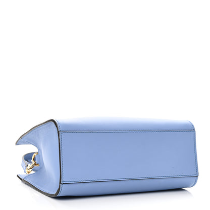 Gucci Calfskin Marmont Ribbon Top Handle Bag Blue 4 of 11