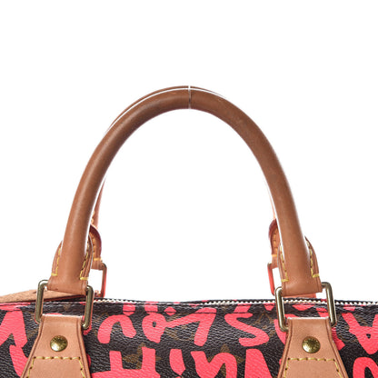 Louis Vuitton Monogram Graffiti Speedy 30 Fuchsia 16 of 16
