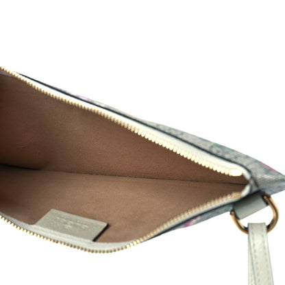 Gucci GG Supreme Monogram Flora Ophidia Pouch White 4 of 9