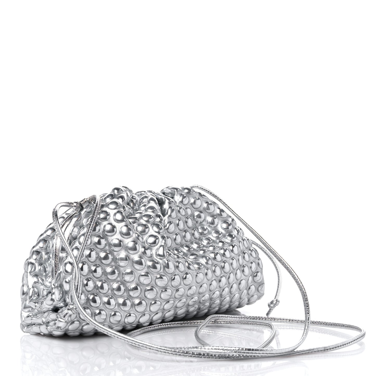 Metallic Fabric Bubble Wrap The Mini Pouch Silver