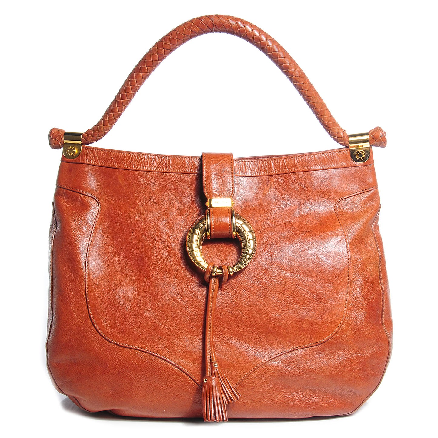 Leather Ruby Hobo Bag Cognac