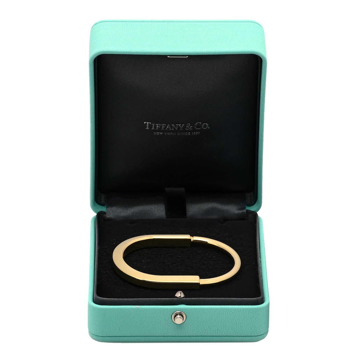 18K Yellow Gold Tiffany Lock Bangle Bracelet