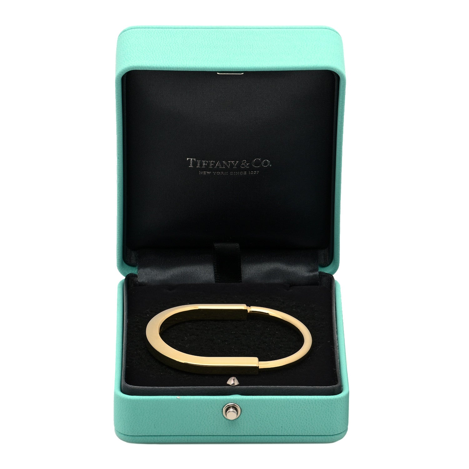 Tiffany 18K Yellow Gold Tiffany Lock Bangle Bracelet 5 of 5