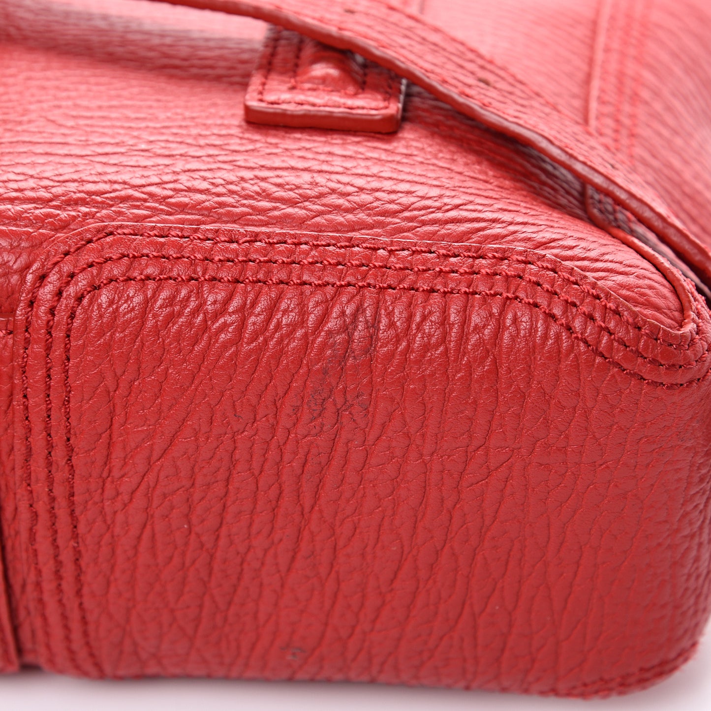3.1 Textured Calfskin Mini Pashli Satchel Red