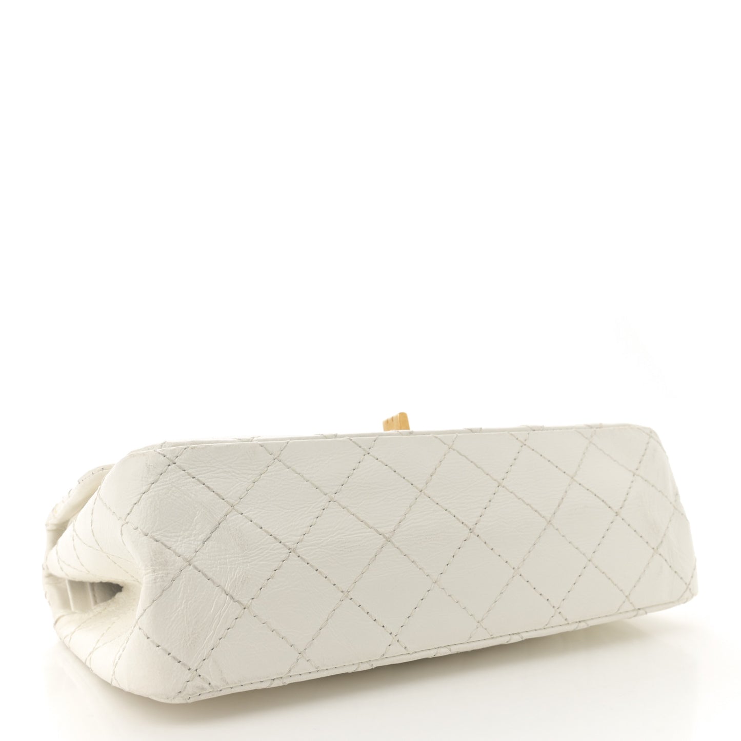 Aged Calfskin Quilted 2.55 Reissue 225 Flap White